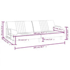 Velvet Sofa Bed with Armrests Couch Recliner Loveseat Folding Daybed - 80.7 x 35 x 27.6
