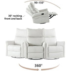 Modern PU Leather Rocker Seating Glider Swivel Recliner Chair