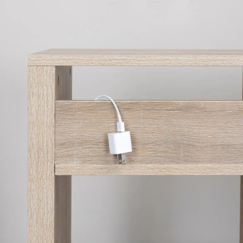 Console Table Shelf with 4 Square Cube Storage Compartments