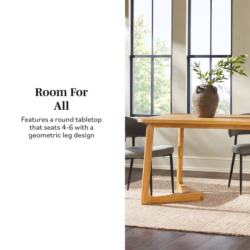 Middlebrook Modern Solid Wood Dining Table with Geometric Legs