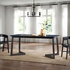 Middlebrook Modern Solid Wood Dining Table with Geometric Legs