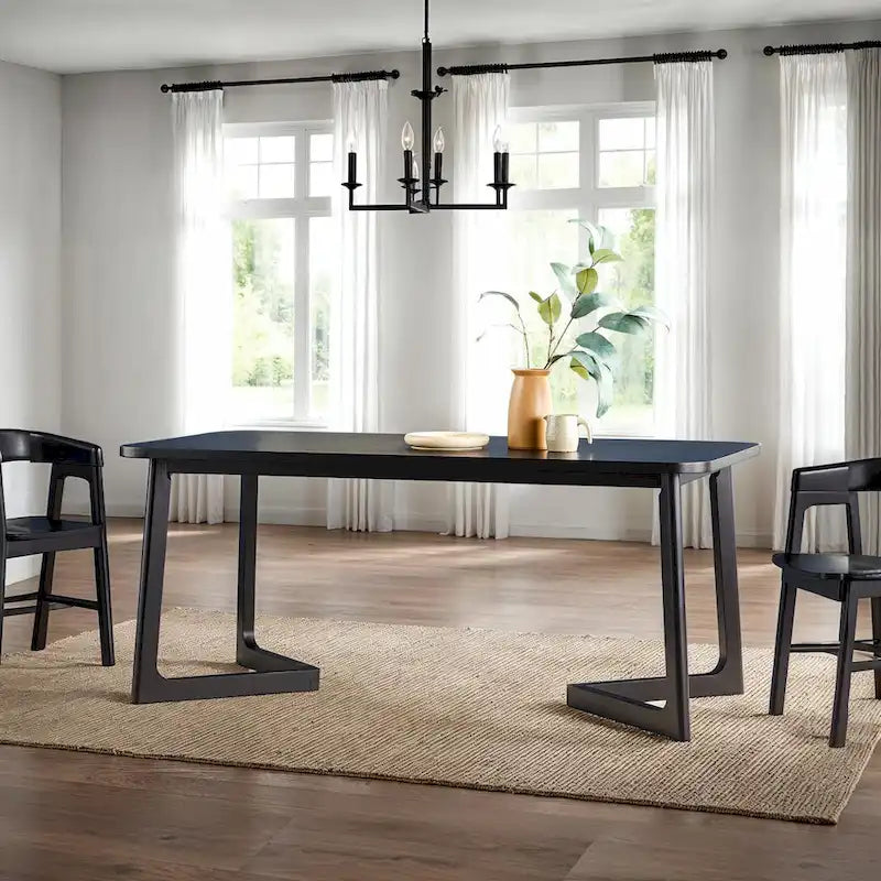 Middlebrook Modern Solid Wood Dining Table with Geometric Legs